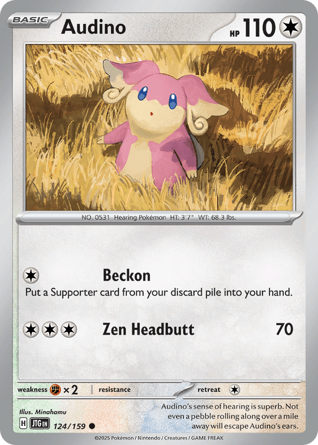 Carta Audino 124/159 do set Journey Together — Pokémon TCG | Bynx