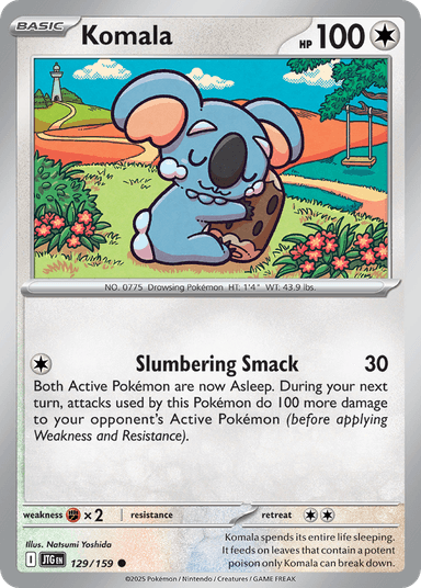 Carta Komala 129/159 do set Journey Together — Pokémon TCG | Bynx