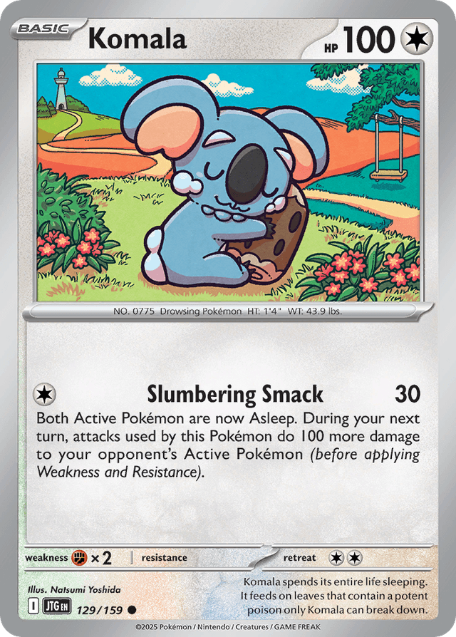Carta Komala 129/159 do set Journey Together — Pokémon TCG | Bynx