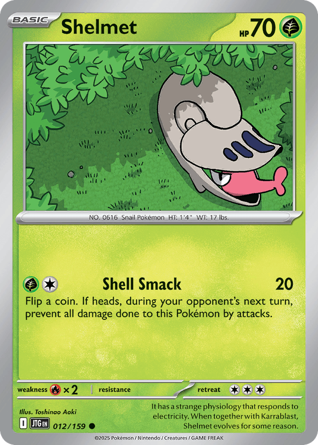 Carta Shelmet 12/159 do set Journey Together — Pokémon TCG | Bynx
