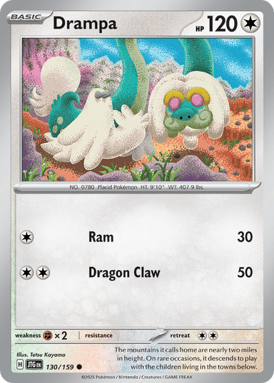 Carta Drampa 130/159 do set Journey Together — Pokémon TCG | Bynx