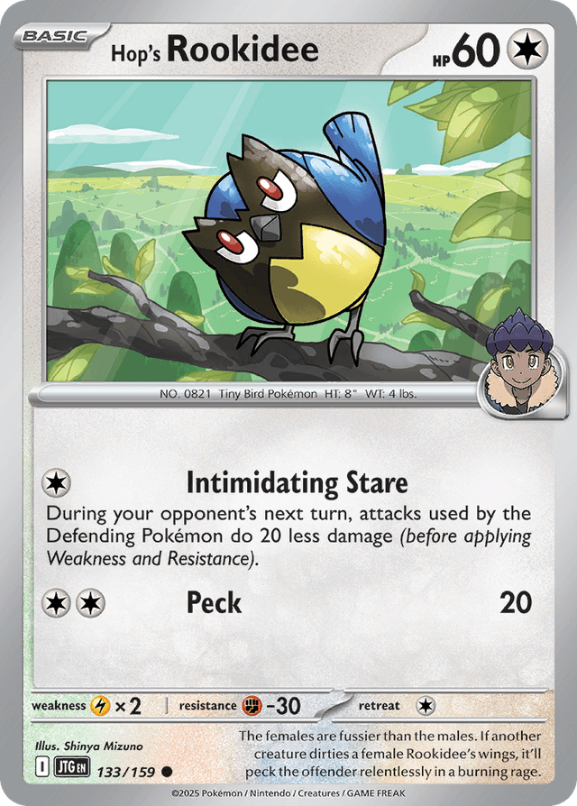 Carta Hop's Rookidee 133/159 do set Journey Together — Pokémon TCG | Bynx