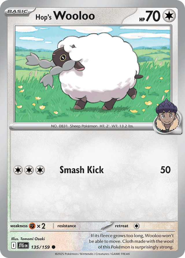Carta Hop's Wooloo 135/159 do set Journey Together — Pokémon TCG | Bynx