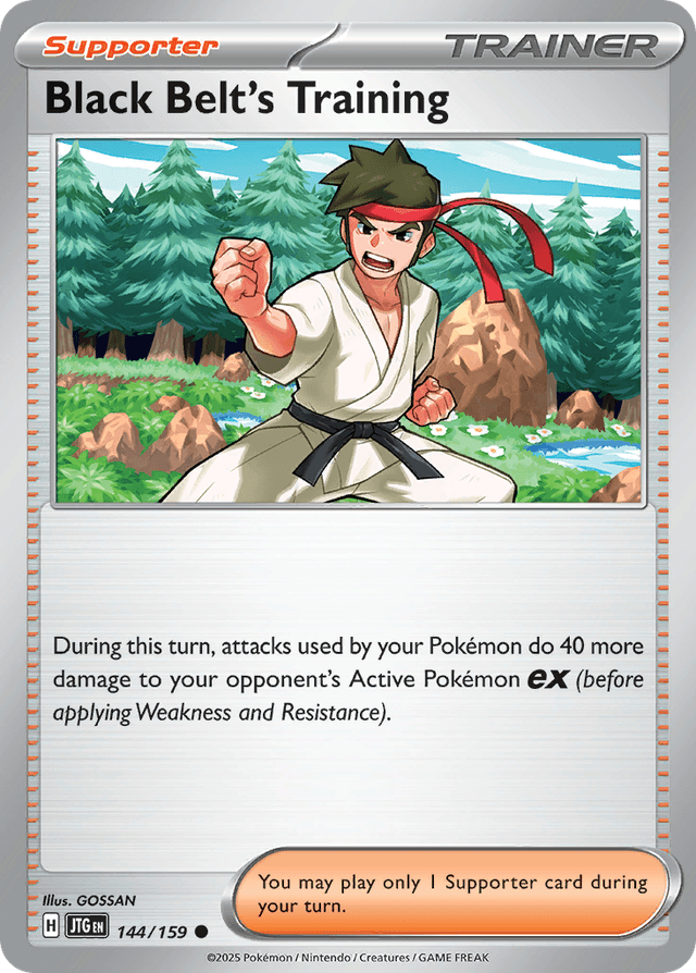 Carta Black Belt's Training 144/159 do set Journey Together — Pokémon TCG | Bynx