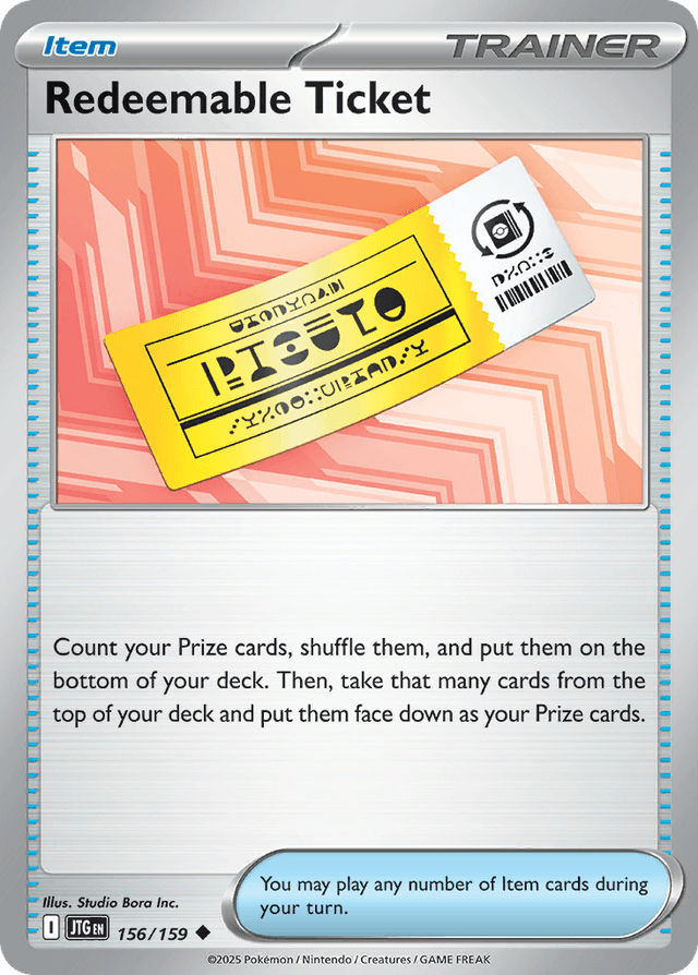 Carta Redeemable Ticket 156/159 do set Journey Together — Pokémon TCG | Bynx