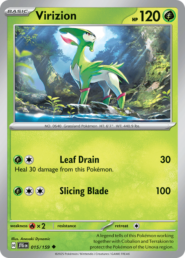 Carta Virizion 15/159 do set Journey Together — Pokémon TCG | Bynx