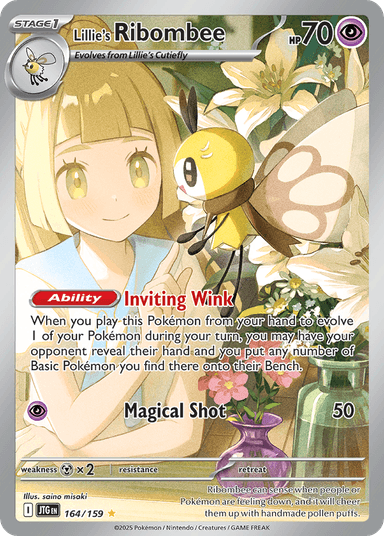 Carta Lillie's Ribombee 164/159 do set Journey Together — Pokémon TCG | Bynx