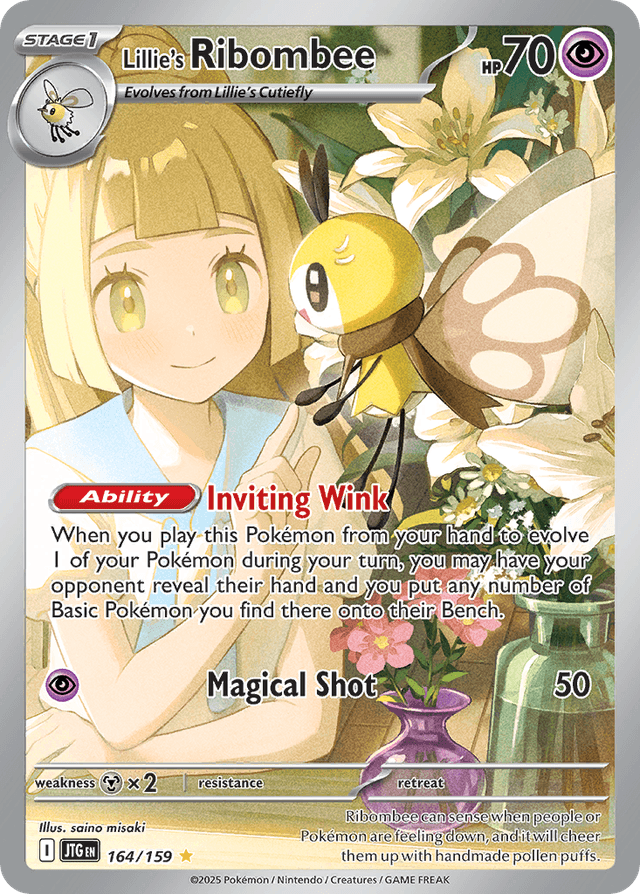 Carta Lillie's Ribombee 164/159 do set Journey Together — Pokémon TCG | Bynx