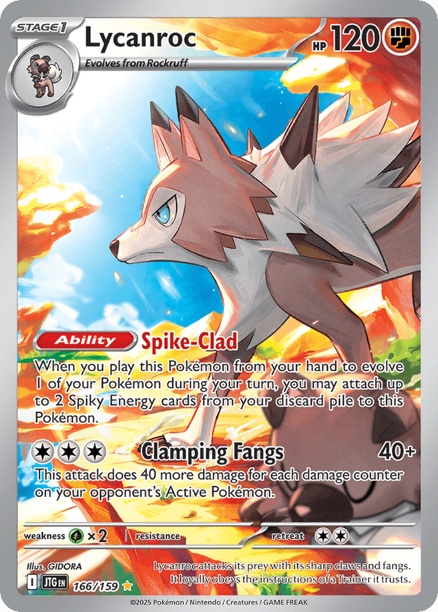 Carta Lycanroc 166/159 do set Journey Together — Pokémon TCG | Bynx