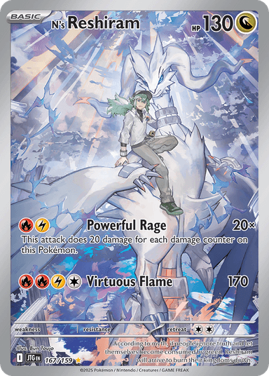 Carta N's Reshiram 167/159 do set Journey Together — Pokémon TCG | Bynx