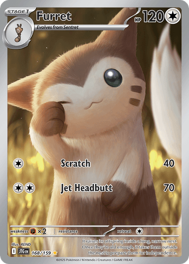 Carta Furret 168/159 do set Journey Together — Pokémon TCG | Bynx