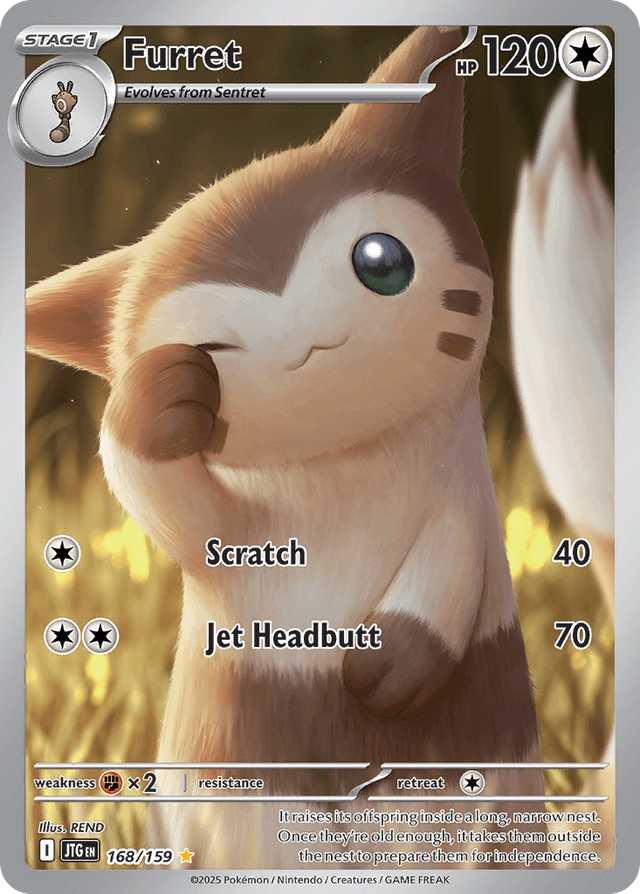 Carta Furret 168/159 do set Journey Together — Pokémon TCG | Bynx