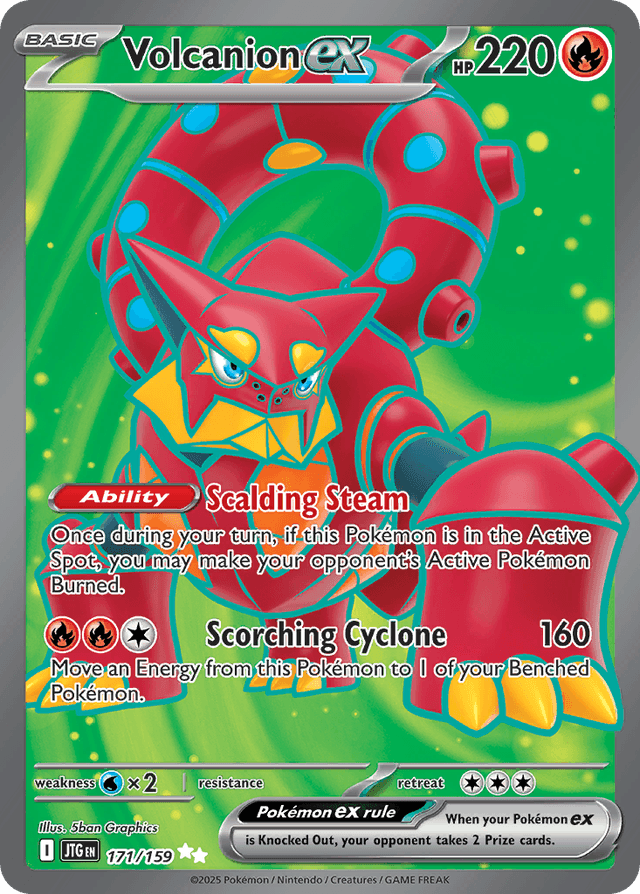 Carta Volcanion ex 171/159 do set Journey Together — Pokémon TCG | Bynx