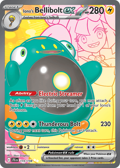 Carta Iono's Bellibolt ex 172/159 do set Journey Together — Pokémon TCG | Bynx