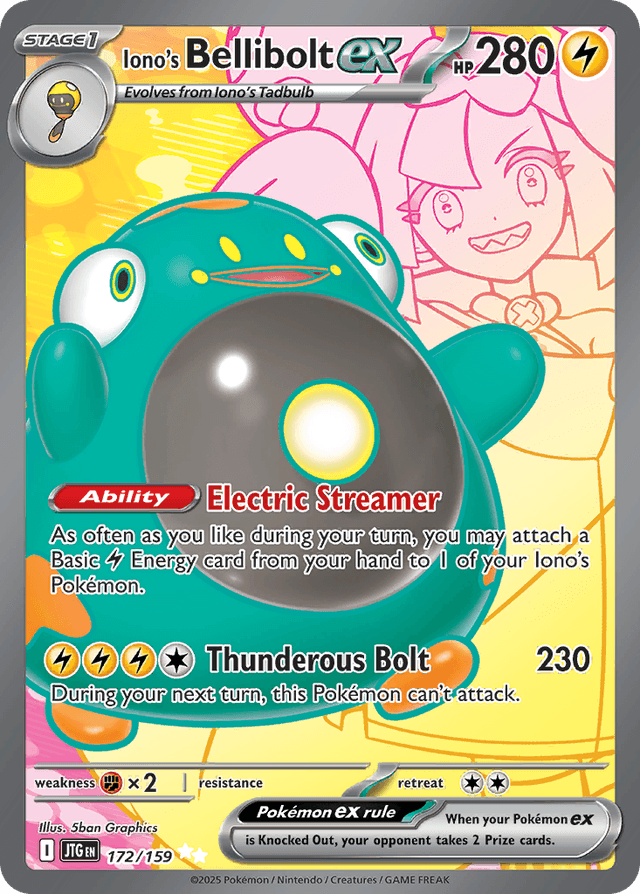 Carta Iono's Bellibolt ex 172/159 do set Journey Together — Pokémon TCG | Bynx