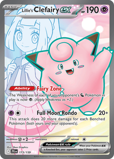 Carta Lillie's Clefairy ex 173/159 do set Journey Together — Pokémon TCG | Bynx