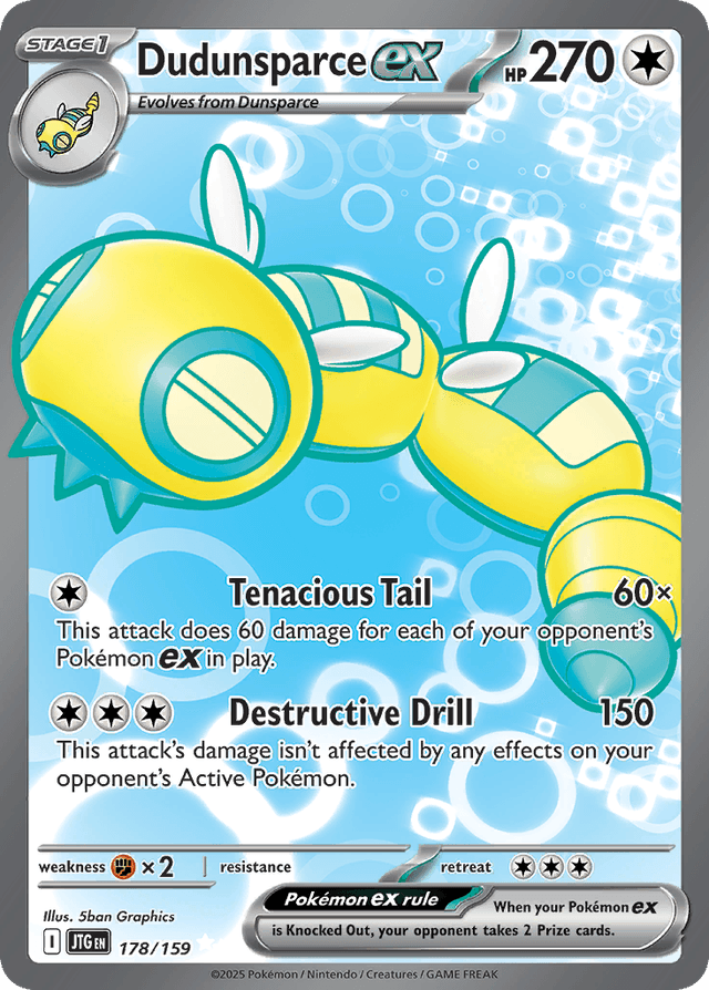 Carta Dudunsparce ex 178/159 do set Journey Together — Pokémon TCG | Bynx