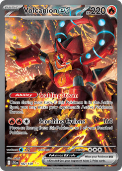 Carta Volcanion ex 182 do set Journey Together — Pokémon TCG | Bynx