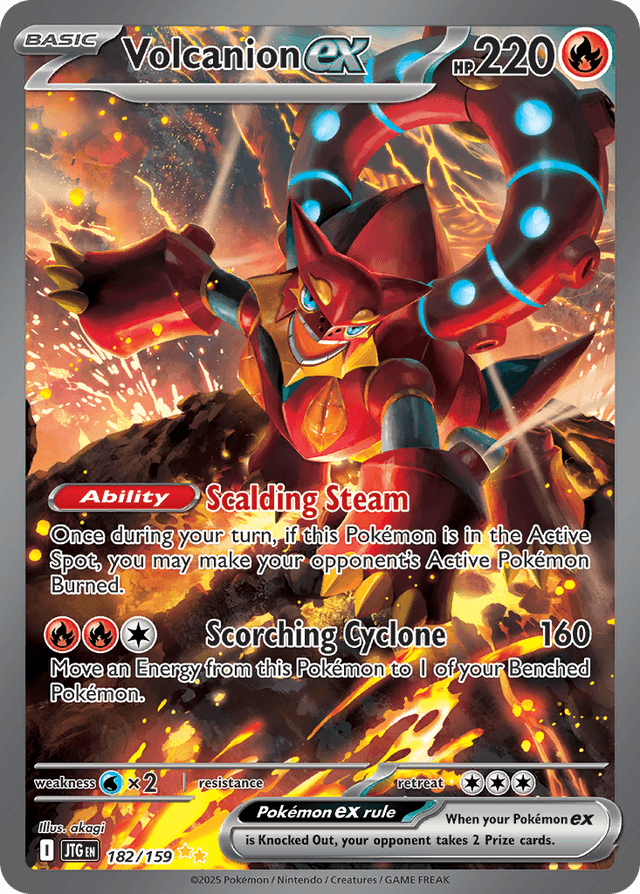 Carta Volcanion ex 182/159 do set Journey Together — Pokémon TCG | Bynx