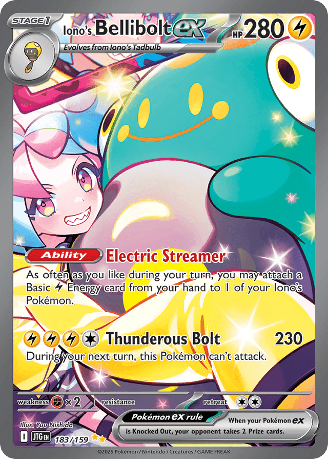 Carta Iono's Bellibolt ex 183/159 do set Journey Together — Pokémon TCG | Bynx
