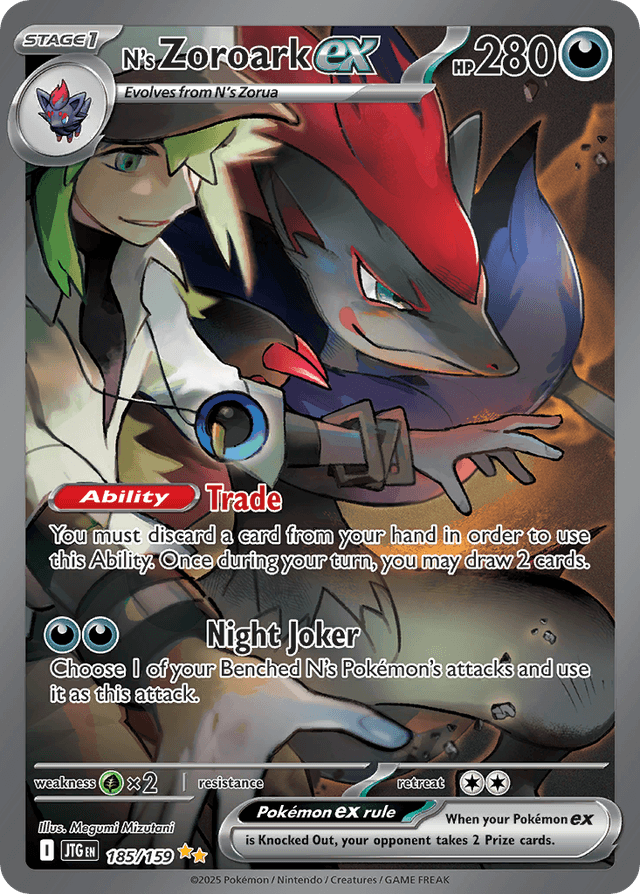 Carta N's Zoroark ex 185/159 do set Journey Together — Pokémon TCG | Bynx