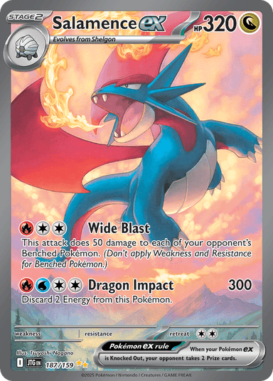 Carta Salamence ex 187/159 do set Journey Together — Pokémon TCG | Bynx