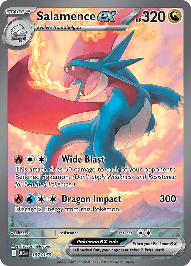 Carta Salamence ex 187/159 do set Journey Together — Pokémon TCG | Bynx