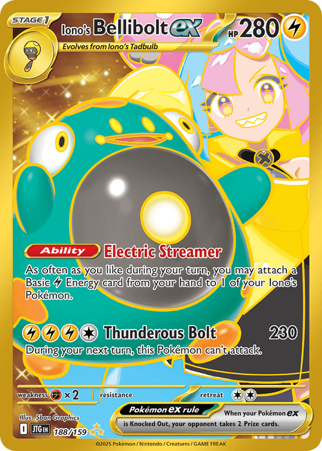 Carta Iono's Bellibolt ex 188/159 do set Journey Together — Pokémon TCG | Bynx