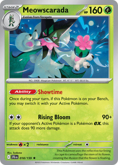 Carta Meowscarada 18/159 do set Journey Together — Pokémon TCG | Bynx