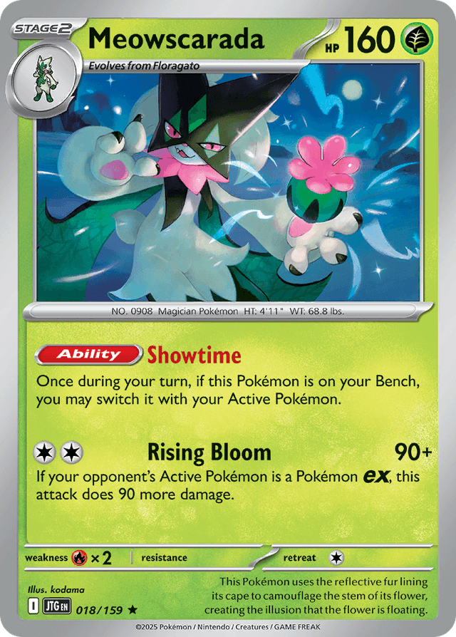 Carta Meowscarada 18/159 do set Journey Together — Pokémon TCG | Bynx