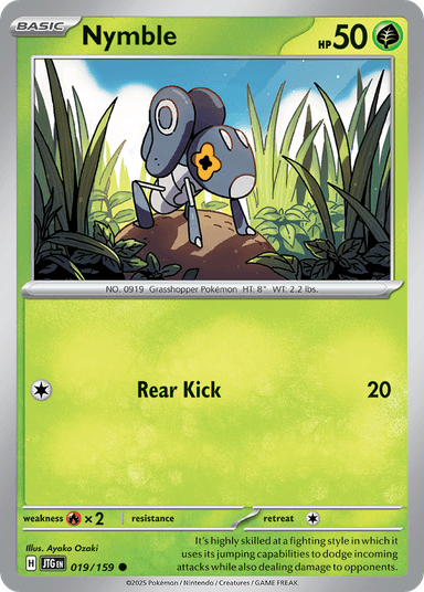 Carta Nymble 19/159 do set Journey Together — Pokémon TCG | Bynx