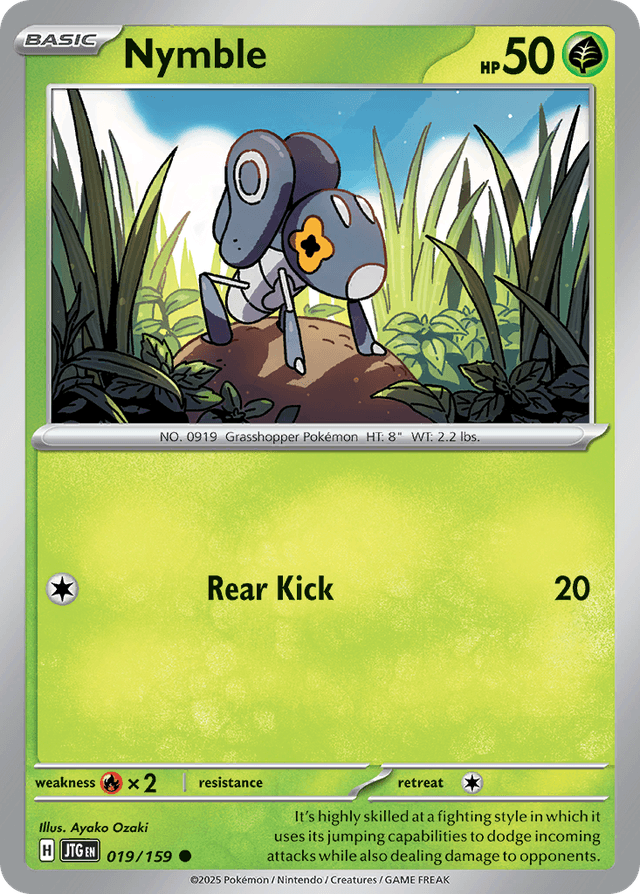 Carta Nymble 19/159 do set Journey Together — Pokémon TCG | Bynx
