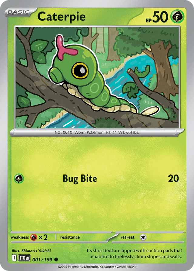Carta Caterpie 1/159 do set Journey Together — Pokémon TCG | Bynx