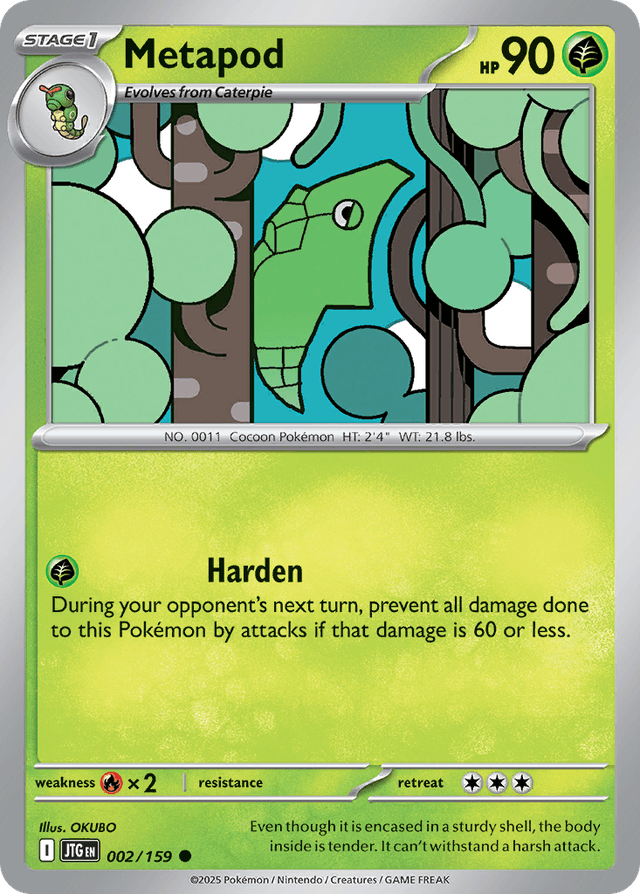 Carta Metapod 2/159 do set Journey Together — Pokémon TCG | Bynx