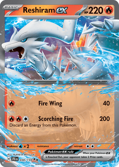 Carta Reshiram ex 30/159 do set Journey Together — Pokémon TCG | Bynx