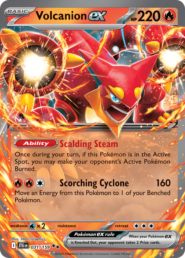 Carta Volcanion ex 31/159 do set Journey Together — Pokémon TCG | Bynx