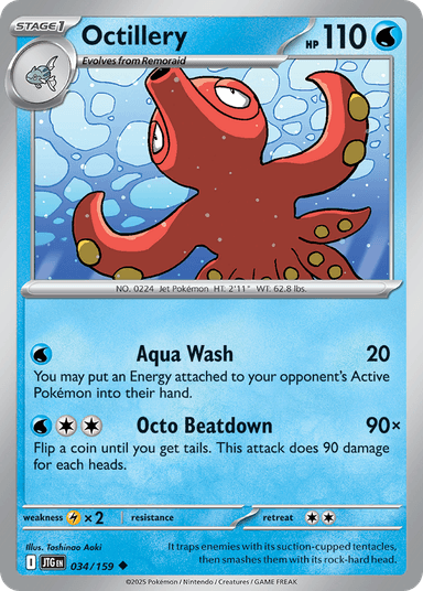 Carta Octillery 34/159 do set Journey Together — Pokémon TCG | Bynx