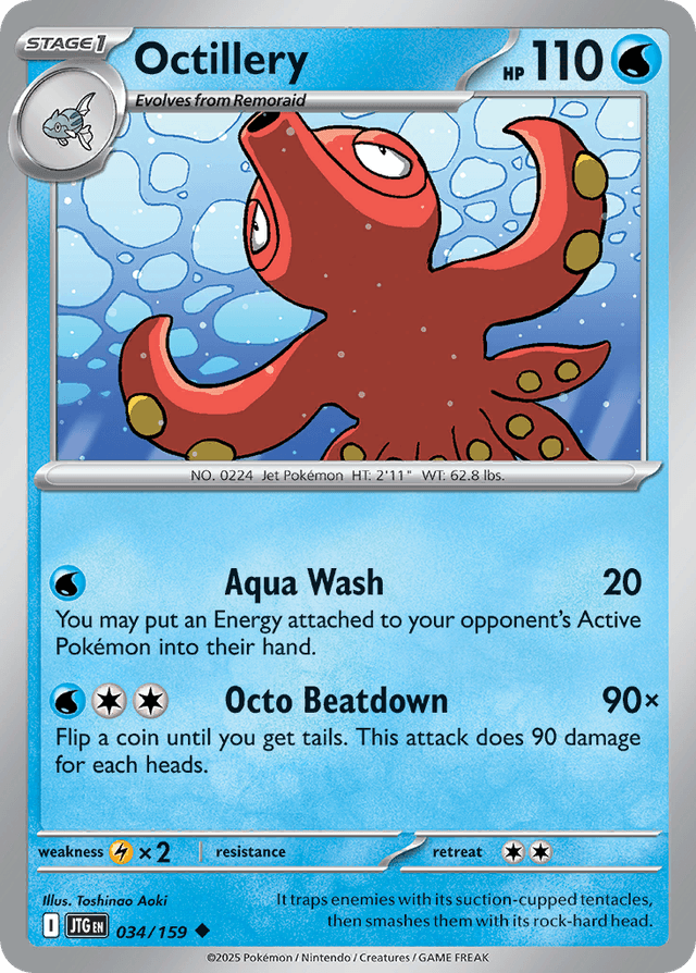 Carta Octillery 34/159 do set Journey Together — Pokémon TCG | Bynx