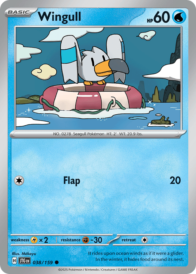 Carta Wingull 38/159 do set Journey Together — Pokémon TCG | Bynx