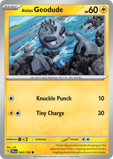 Carta Alolan Geodude 44/159 do set Journey Together — Pokémon TCG | Bynx