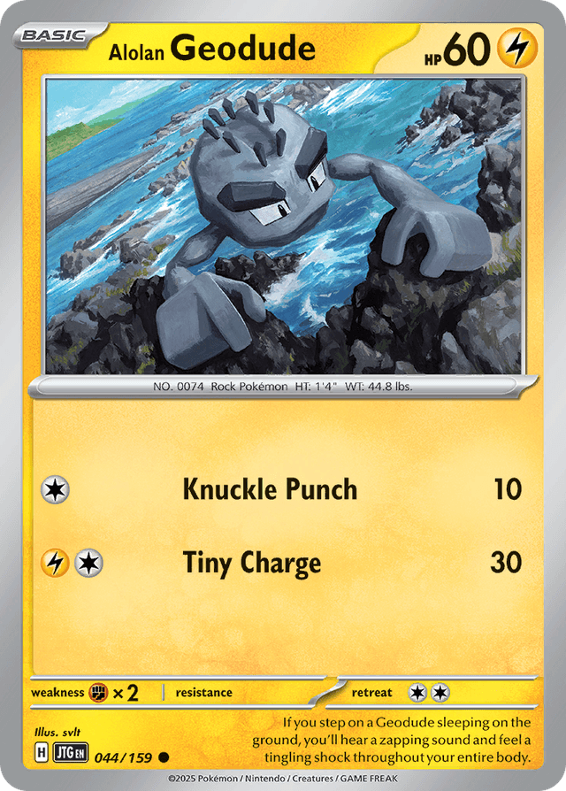 Carta Alolan Geodude 44/159 do set Journey Together — Pokémon TCG | Bynx