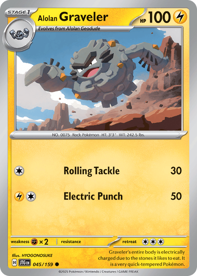 Carta Alolan Graveler 45/159 do set Journey Together — Pokémon TCG | Bynx