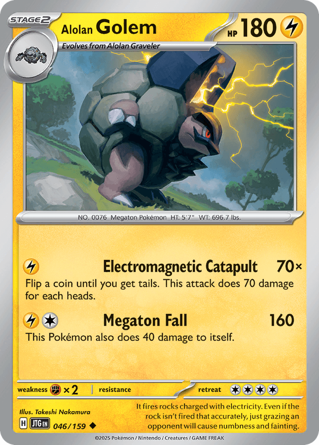 Carta Alolan Golem 46/159 do set Journey Together — Pokémon TCG | Bynx