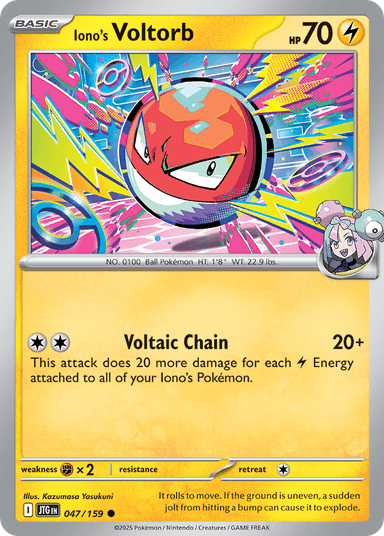Carta Iono's Voltorb 47/159 do set Journey Together — Pokémon TCG | Bynx