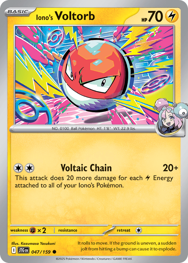 Carta Iono's Voltorb 47/159 do set Journey Together — Pokémon TCG | Bynx