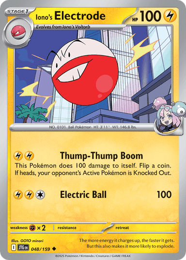 Carta Iono's Electrode 48/159 do set Journey Together — Pokémon TCG | Bynx