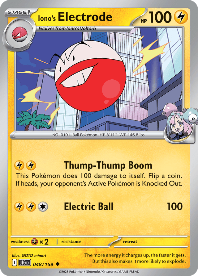 Carta Iono's Electrode 48/159 do set Journey Together — Pokémon TCG | Bynx