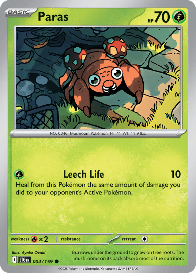 Carta Paras 4/159 do set Journey Together — Pokémon TCG | Bynx
