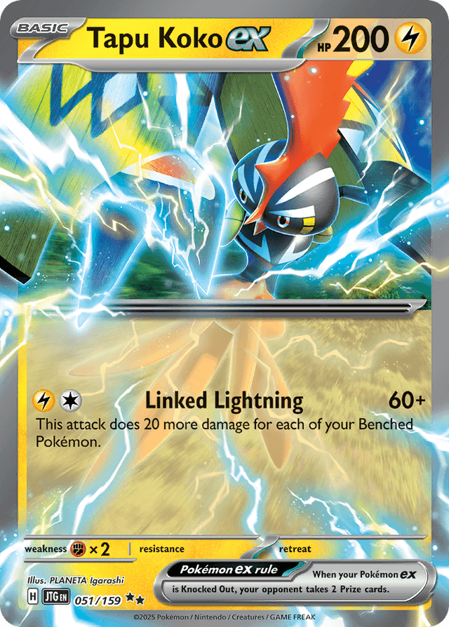 Carta Tapu Koko ex 51/159 do set Journey Together — Pokémon TCG | Bynx