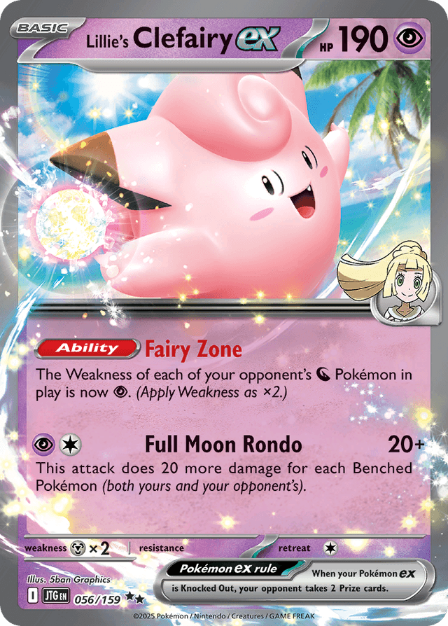 Carta Lillie's Clefairy ex 56/159 do set Journey Together — Pokémon TCG | Bynx